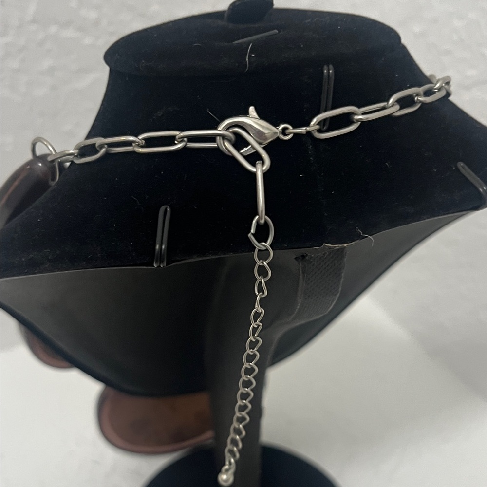 Style & Co. Brown Resin Statement Necklace with Silver Accents - Picture 3 of 5